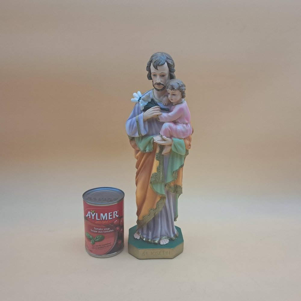 Resin Statue of Saint Joseph and the Infant Jesus